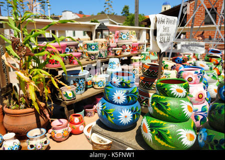 SAN DIEGO, USA - JULY 30,2013:Colorful pottery in Old Town of San Diego, California,USA. Stock Photo