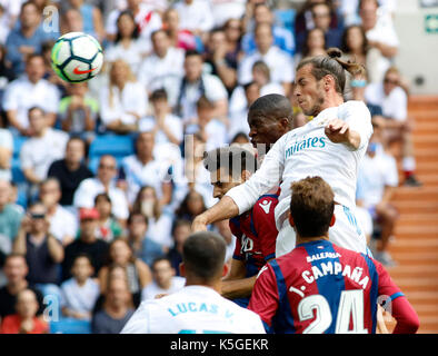 11 Gareth Bale (Real Madrid) during the Spanish La Liga soccer match between Real Madrid and Levante at the Santiago Bernabeu stadium in Madrid, Saturday, Sept. 9, 2017. Stock Photo