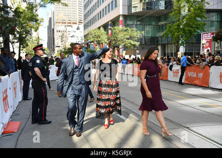 Toronto, Ontario, Canada. 9th Sep, 2017. Raptors coach DWANE CASEY and friend attend 'The Carter Effect' premiere during the 2017 Toronto International Film Festival at Princess Of Walles Theatre on September 9, 2017 in Toronto, Canada Credit: Igor Vidyashev/ZUMA Wire/Alamy Live News Stock Photo