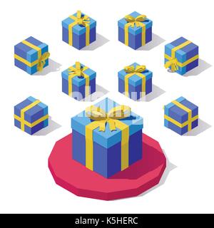 Gift box with lid Stock Vector