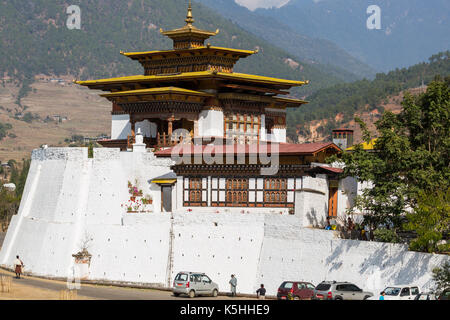 Punakha Dzong in Western Bhutan during the Punakha Drubchen. Stock Photo