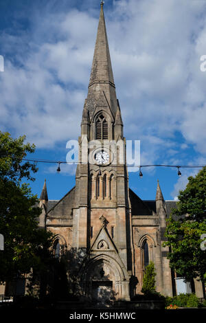 St Kessog's Church at Ancaster Square in Callander, Perthshire, at Loch Lomond and the Trossachs National Park, near Stirling in Scotland Stock Photo