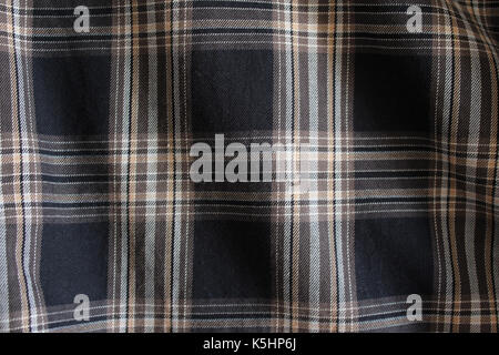 Blue-gray-brown-background of checked plaid tartan. Stock Photo