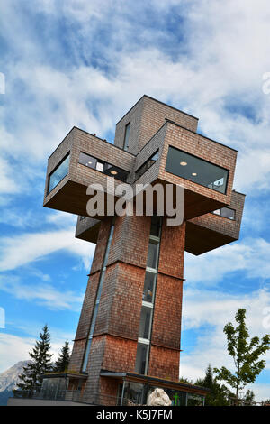 SANKT ULRICH AM PILLERSEE, AUSTRIA - JULY 29, 2017. Jakobskreuz Cross in Sankt Ulrich am Pillersee , Buchensteinwand Mountain in Tyrol, Austria Stock Photo