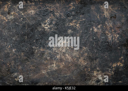 Old rusty metal baking sheet as a background. Copy space for text Stock Photo