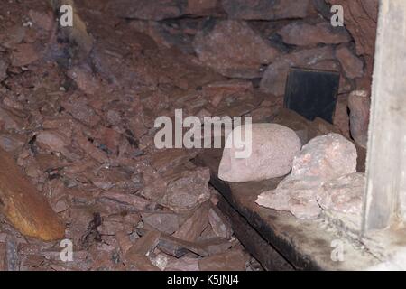 Brixham Cavern, Windmill Hill Bone Cave. An Ancient Monument, Discovered in 1858. Key Bone Evidence of the Antiquity of Man. South Devon, UK. 2017. Stock Photo