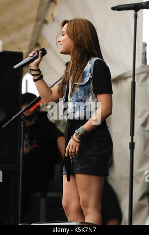 Demi Lovato performs Vans Warped Tour 2010 Seaside Park June 27,2010 Ventura,California. Stock Photo