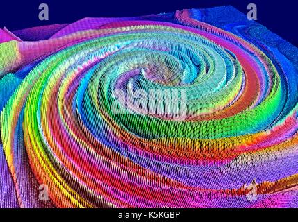 Abstract 3D landscape background illustration. Stock Photo