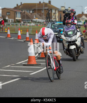 Michal Kwiatkowski, Team Sky, Tour of Britain cycle race 2017 stage 5, individual time-trial, Clacton on sea. Stock Photo