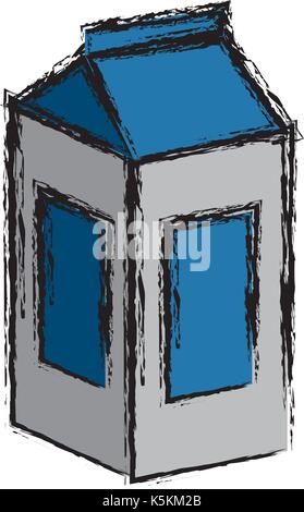 tetrapak milk box Stock Vector