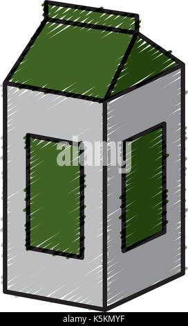 tetrapak milk box Stock Vector