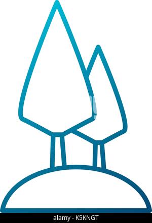 cartoon big tree Stock Vector