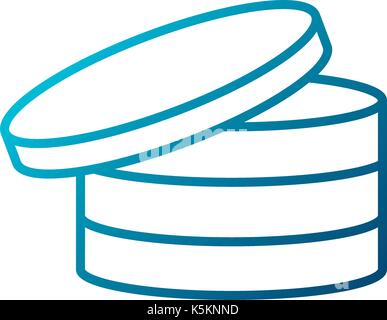 round box ribbon Stock Vector
