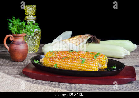 On the cob grilled corn Stock Photo