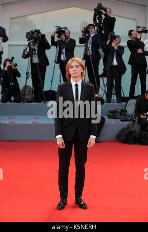 Venice, Italy. 09th Sep, 2017. Charlie Plummer arrives at the Award Ceremony during the 74th Venice Film Festival at Sala Grande on September 9, 2017 in Venice, Italy. Credit: Annalisa Flori/Media Punch/Alamy Live News Stock Photo