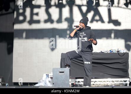 Bestival Music Festival at Lulworth Estate, Dorset, UK. Danny Brown performs, Credit: Finnbarr Webster/Alamy Live News Stock Photo