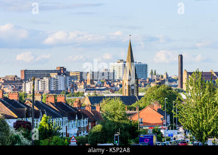 Northampton UK - Aug 15 2017: Cloudy Day Cityscape View of Northampton UK. Stock Photo