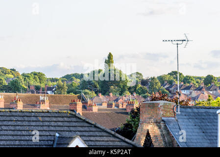 Cloudy Day Cityscape View of Northampton UK. Stock Photo