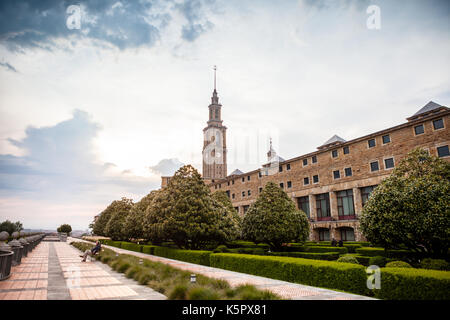 Universidad Laboral building in Gijón, Spain Stock Photo