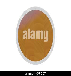 Wooden shield flat. Protection shield vector, security emblem banner, coat of arms illustration Stock Vector