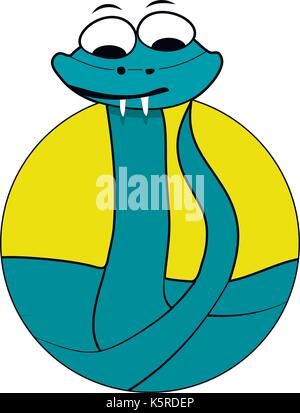 Snake cartoon icon icon. Cobra vector and snake head illustration Stock Vector