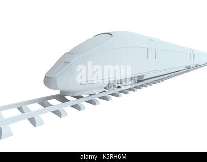 White high-speed train Stock Photo