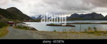 Dramatic scenery in Moskenesoya, Lofoten islands, Norway Stock Photo