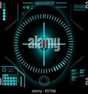 Abstract future, concept vector futuristic blue virtual graphic touch user interface HUD. Stock Vector