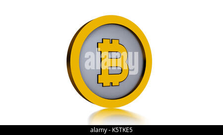 Bitcoin logo isolated on white background Stock Photo