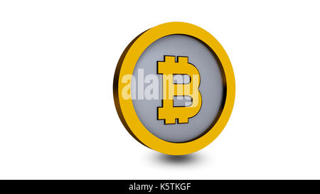 Bitcoin logo isolated on white background Stock Photo