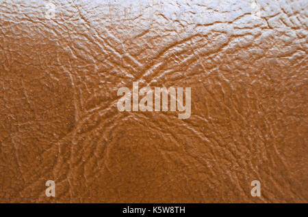 Brown Leather Texture. Close up of old brown leather background Stock Photo