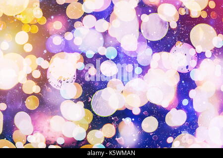 Festive Christmas background. Elegant abstract background with lights and stars Stock Photo