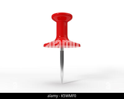 Red Thumbtack / Push Pin Isolated Stock Photo - Alamy