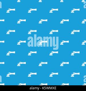 Grinder machine pattern seamless blue Stock Vector