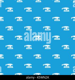 Fret saw pattern seamless blue Stock Vector