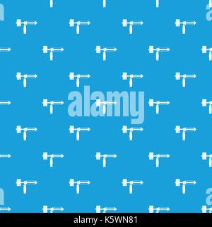 Precision grinding machine pattern seamless blue Stock Vector