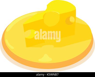 Cheese icon, isometric 3d style Stock Vector