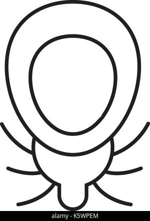 Mouse virus icon , outline style Stock Vector