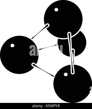 Pyramide molecule icon, simple style Stock Vector