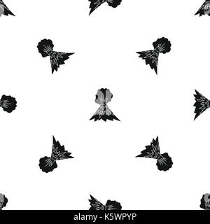 Volcano erupting pattern seamless black Stock Vector