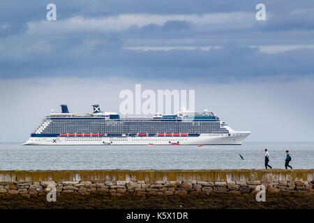 Cruise Liner Celebrity Silhouette in Edinburgh Stock Photo