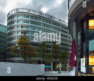 MANCHESTER-UNITED KINGDOM - SEPTEMBER 05:  Media City UK is on the banks of the Manchester Ship Canal in Salford and Trafford, Greater Manchester, Eng Stock Photo