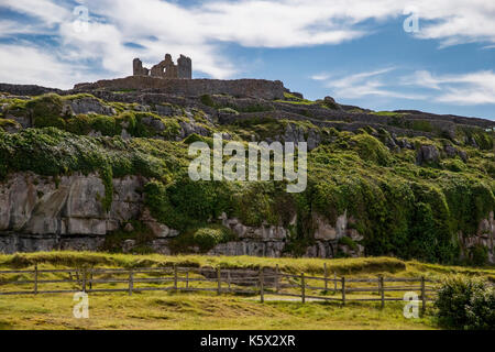 Castle Ruins on a Hill Stock Photo