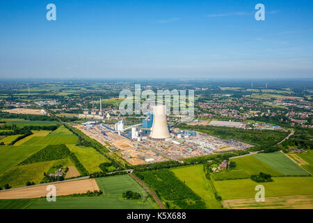 Datteln 4 power plant, coal plant, continued construction of building freeze, dates, Ruhr area, North Rhine-Westphalia, Germany, Europe, coal power pl Stock Photo