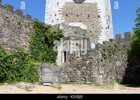 The Castle of Beja, a medieval castle in the Portuguese city of Beja, in the Alentejo region. Stock Photo