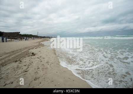 Varadero, - January 18, Travel, Varadero, Cuba . In the Picture: Strand von Varadero bei nicht all zu gutem Wetter . (Photo by Ulrich Roth) Stock Photo