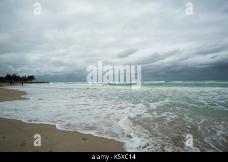 Varadero, - January 18, Travel, Varadero, Cuba . In the Picture: Strand von Varadero bei nicht all zu gutem Wetter . (Photo by Ulrich Roth) Stock Photo