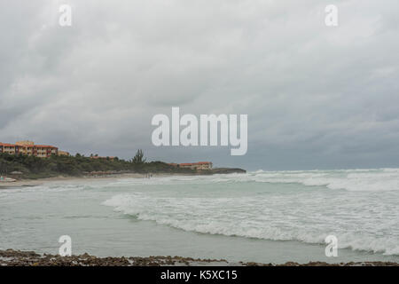 Varadero, - January 18, Travel, Varadero, Cuba . In the Picture: Strand von Varadero bei nicht all zu gutem Wetter . (Photo by Ulrich Roth) Stock Photo