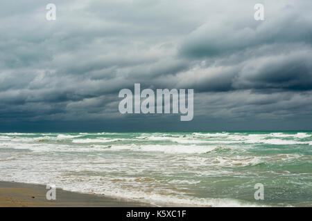 Varadero, - January 18, Travel, Varadero, Cuba . In the Picture: Strand von Varadero bei nicht all zu gutem Wetter . (Photo by Ulrich Roth) Stock Photo