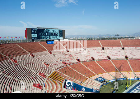 Los Angeles, CA, USA. 10th Sep, 2017. NFL Indianapolis Colts vs Los Angeles Rams at the Los Angeles Memorial Coliseum in Los Angeles, Ca on September 10, 2017. (Absolute Complete Photographer & Company Credit: Jevone Moore/MarinMedia.org/Cal Sport Media (Network Television please contact your Sales Representative for Television usage. Credit: csm/Alamy Live News Stock Photo